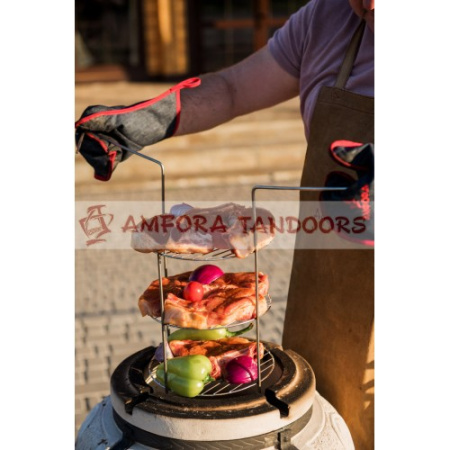 Решетка-гриль 4-х ярусная средняя для тандыра (Атаман; Большой; Дастархан) АМФОРА